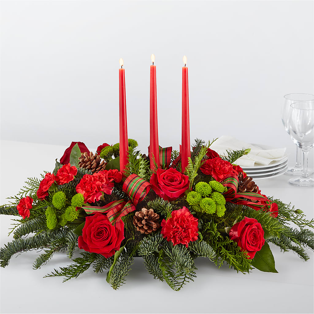 By the Candlelight Centerpiece – The Love Bug Flowers, Timmins ON