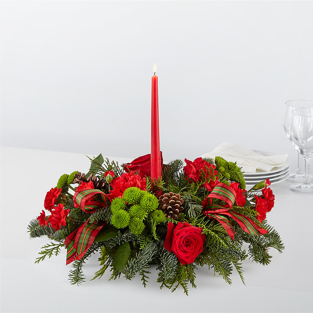 By the Candlelight Centerpiece – The Love Bug Flowers, Timmins ON