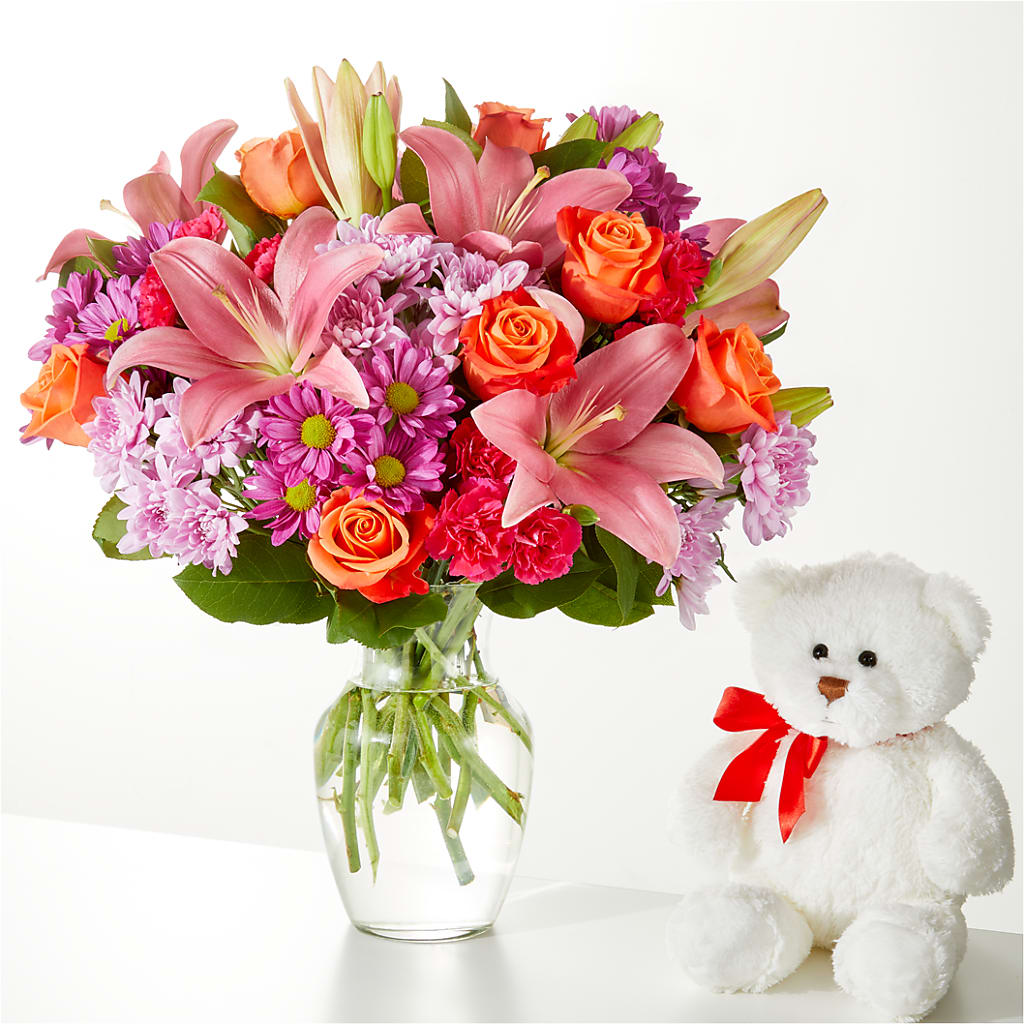 One and Only Bouquet and Bear Bundle – The Love Bug Flowers, Timmins ON