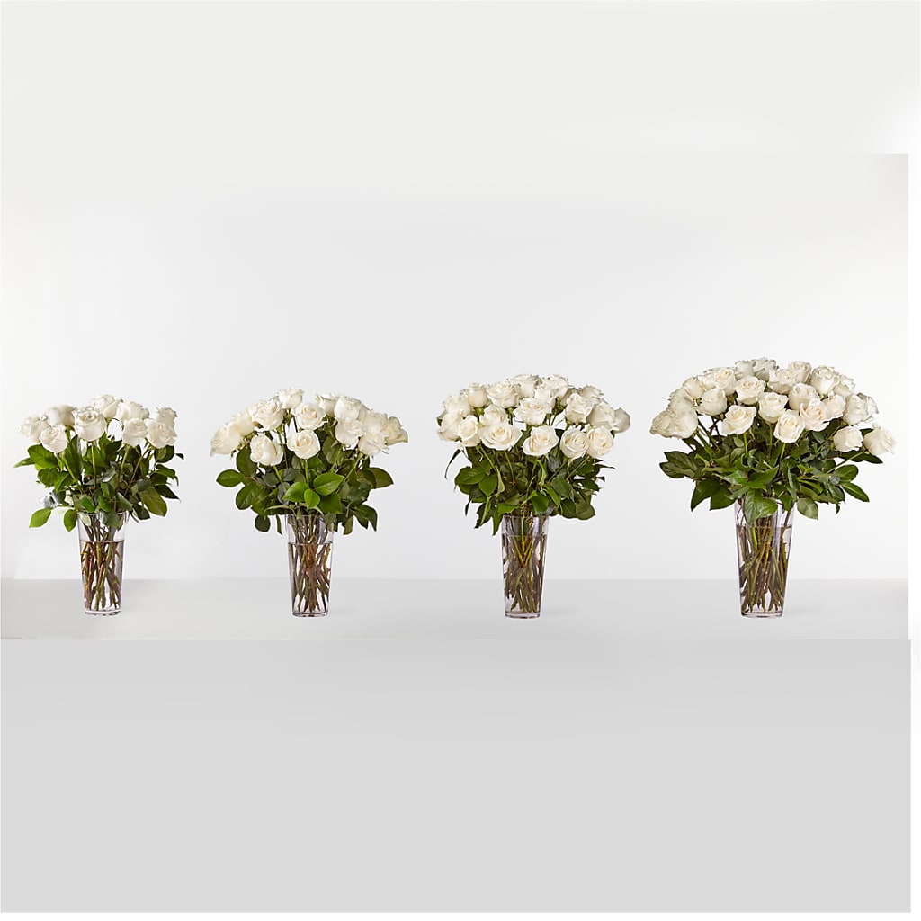 Long Stem White Rose Bouquet – The Love Bug Flowers, Timmins ON