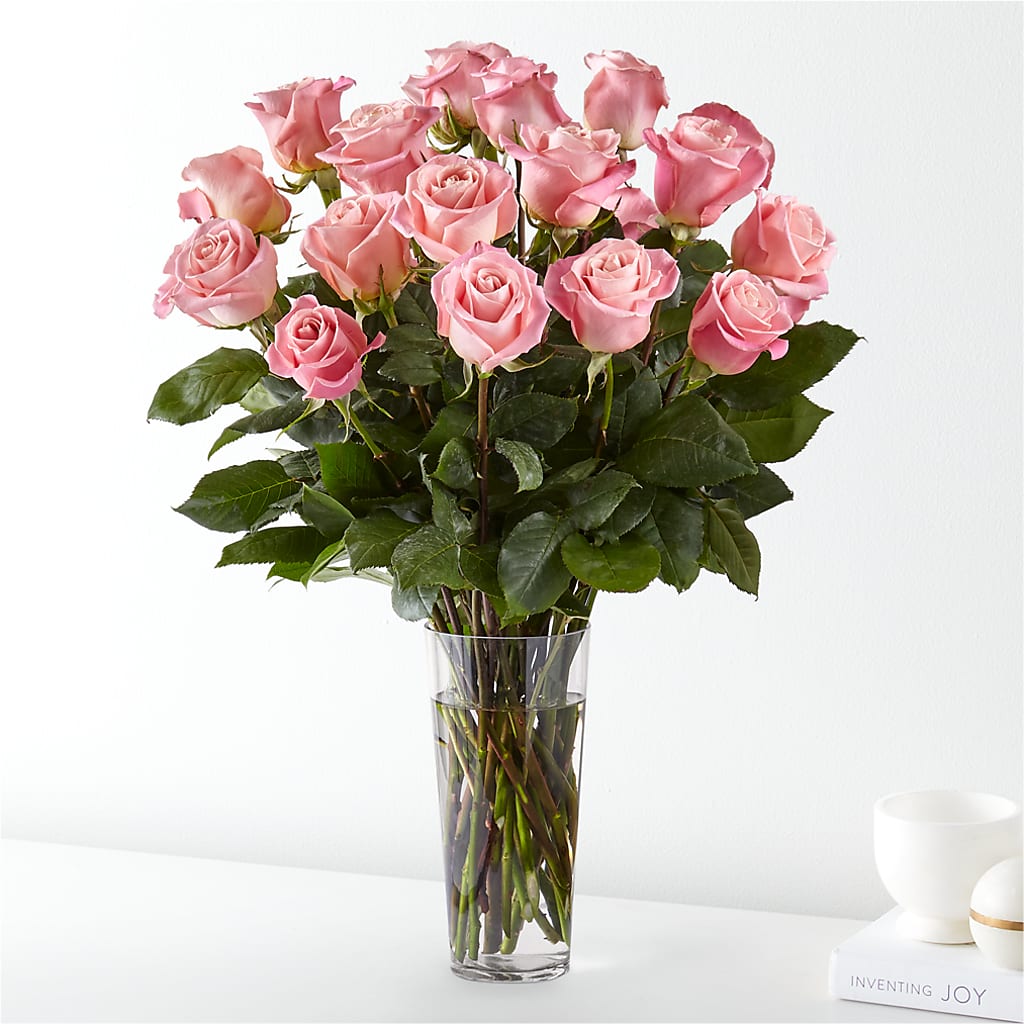 Long Stem Pink Rose Bouquet – The Love Bug Flowers, Timmins ON