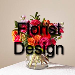 Diseño de floristería en jarrón