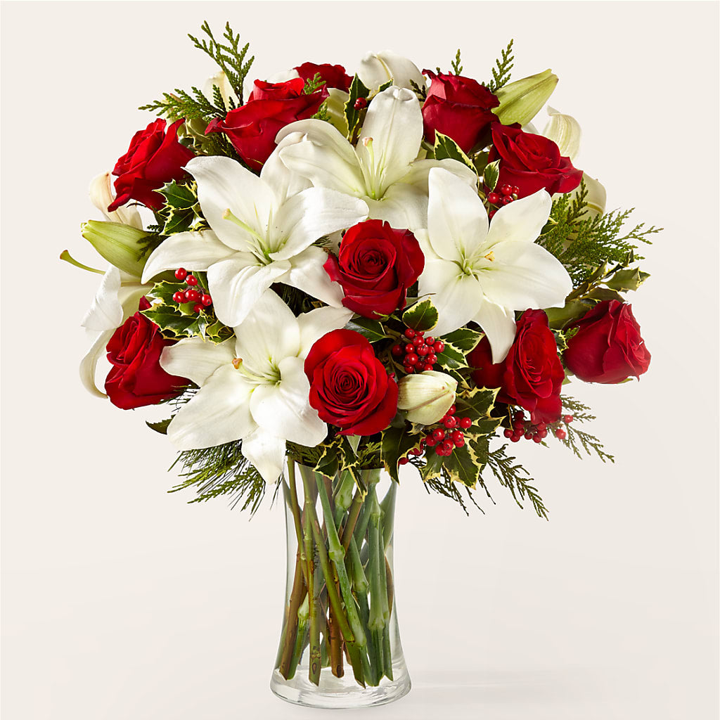 Sparkling Snowflakes Bouquet – The Love Bug Flowers, Timmins ON
