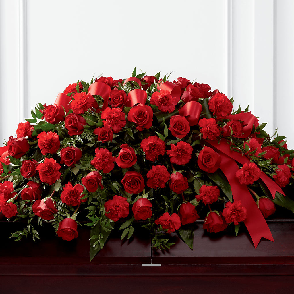 Tribute of Life Casket Spray – The Love Bug Flowers, Timmins ON