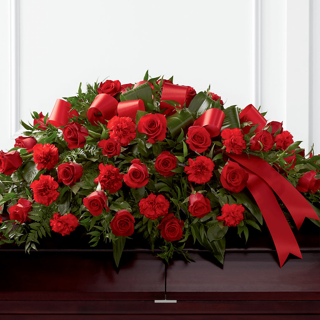 Tribute of Life Casket Spray – The Love Bug Flowers, Timmins ON