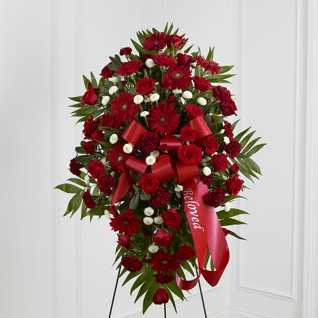 Treasured Memories Standing Spray – The Love Bug Flowers, Timmins ON