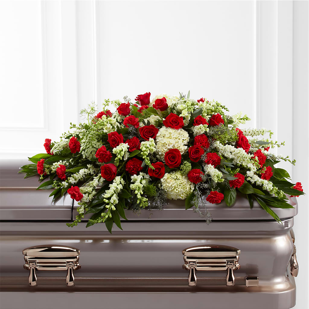Sincerity Casket Spray – The Love Bug Flowers, Timmins ON