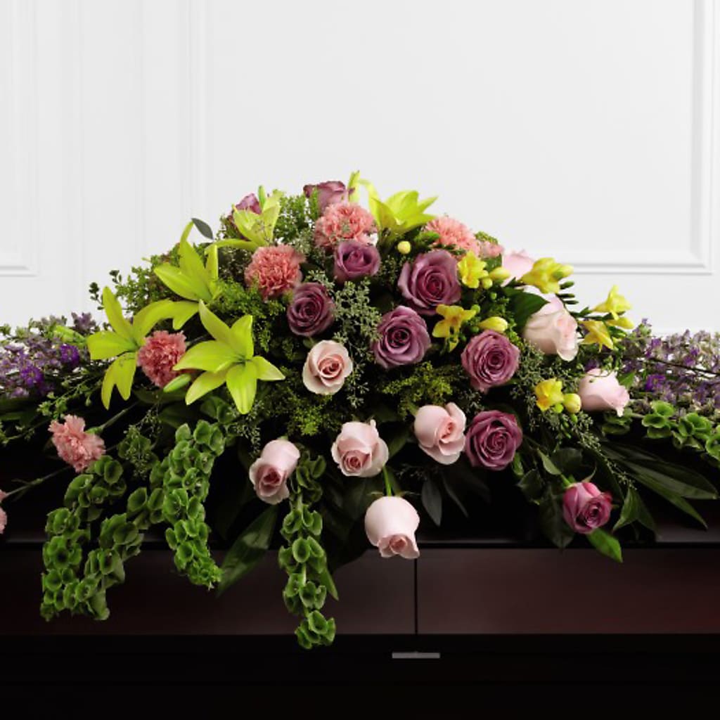 Forever Beloved Casket Spray – The Love Bug Flowers, Timmins ON