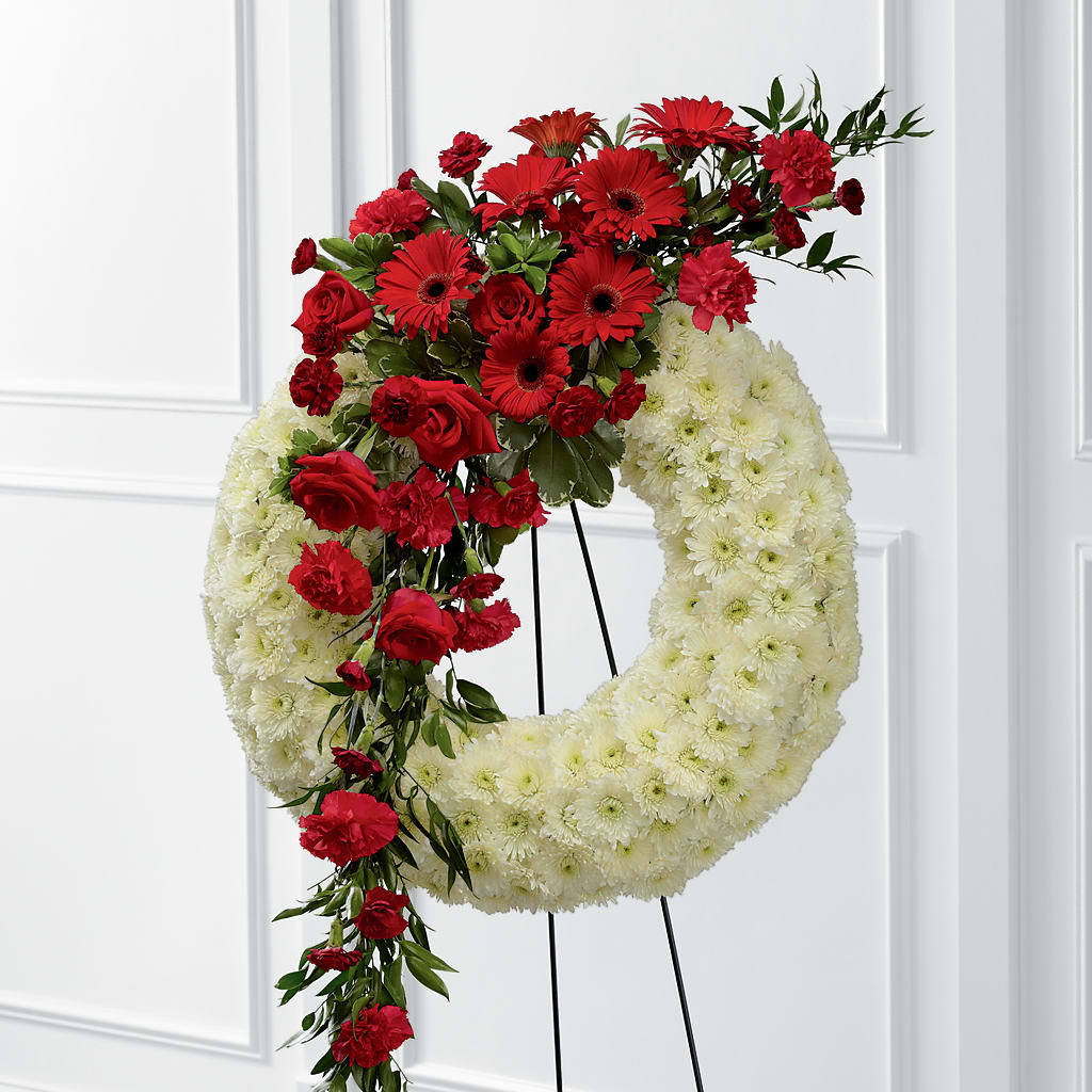 Graceful Tribute Wreath – The Love Bug Flowers, Timmins ON
