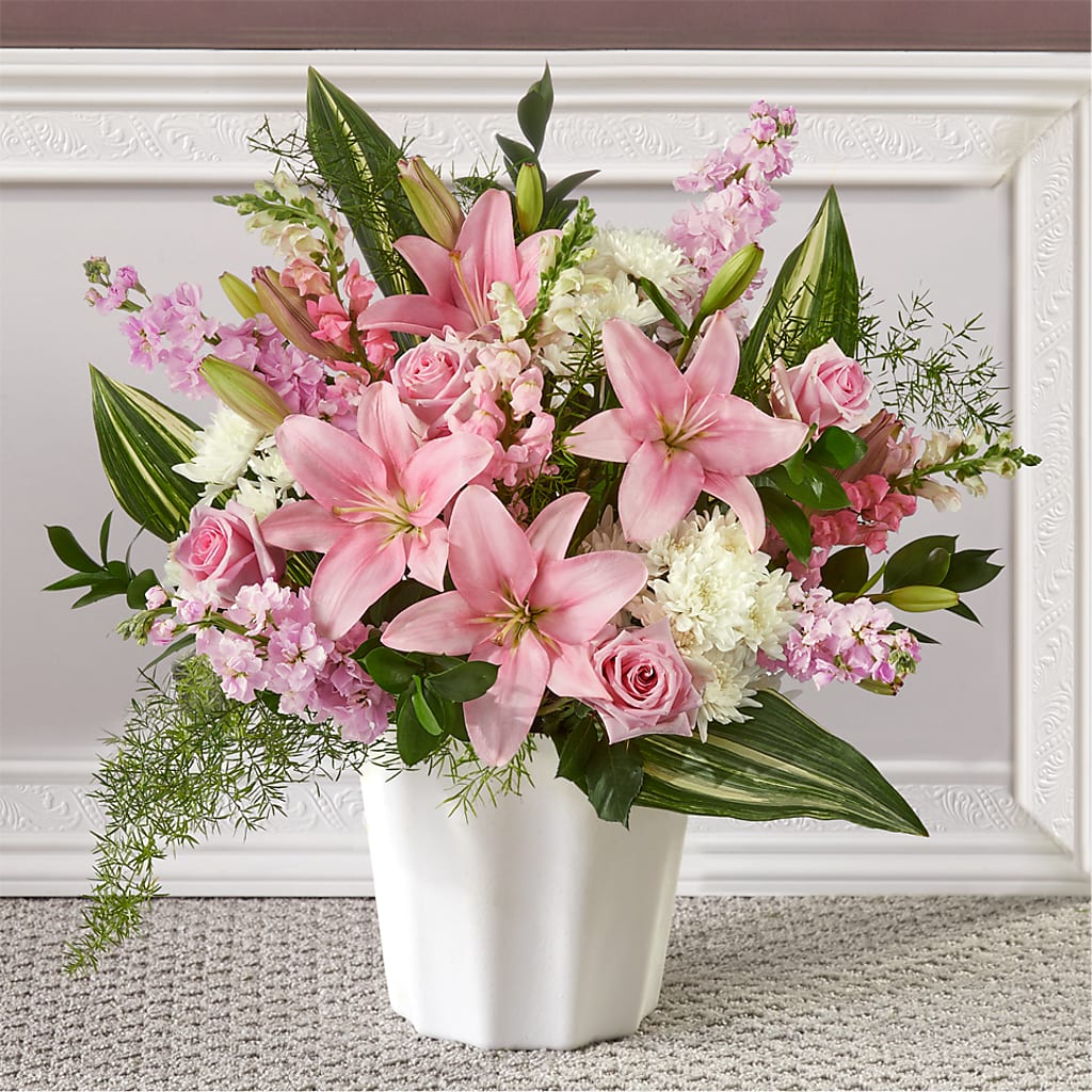 Simply Serene Floor Basket – The Love Bug Flowers, Timmins ON