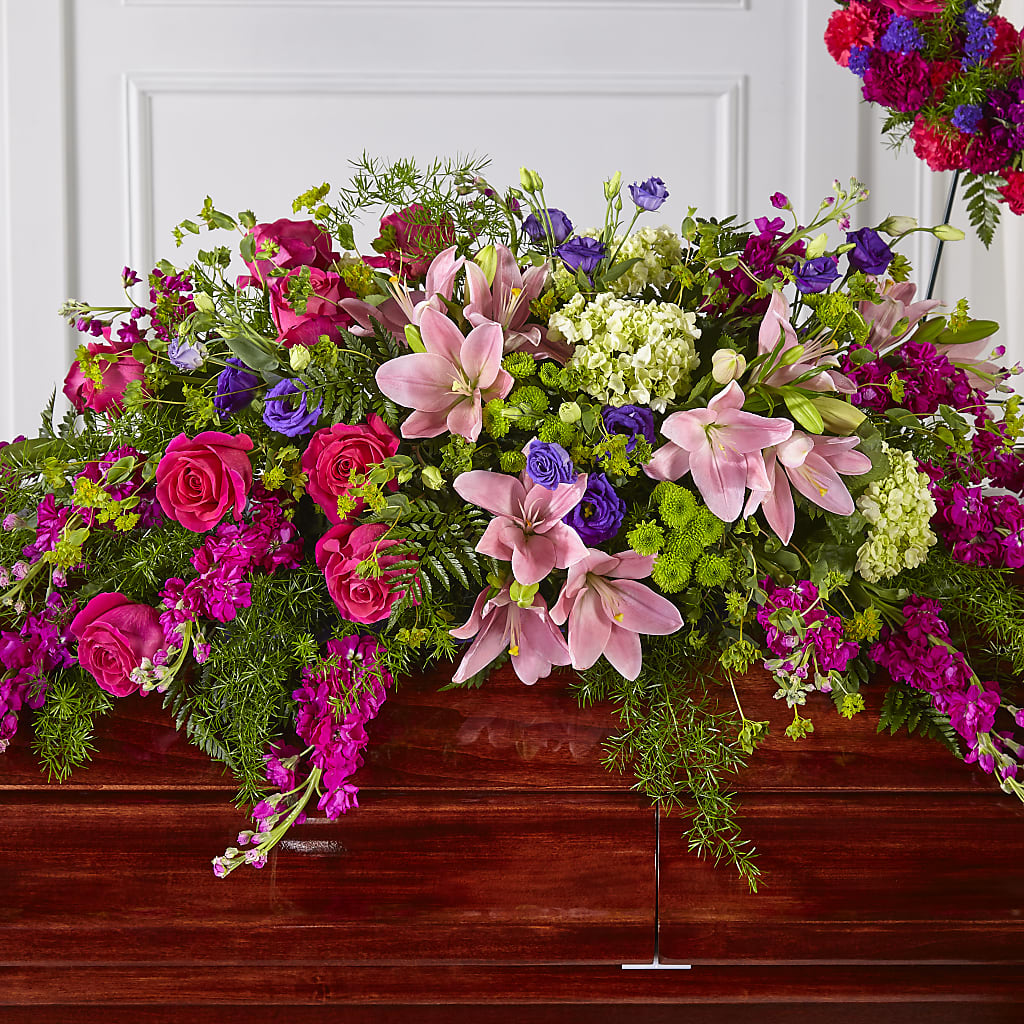 Radiant Tribute Casket Spray – The Love Bug Flowers, Timmins ON