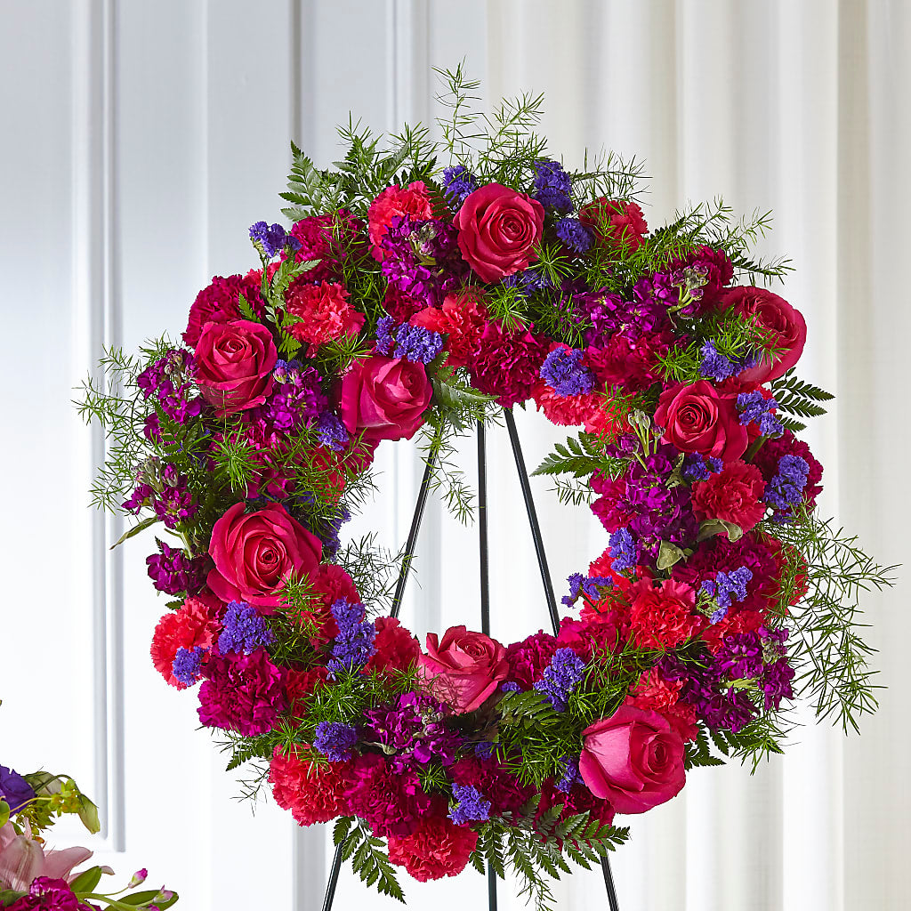 Calming Colors Wreath – The Love Bug Flowers, Timmins ON