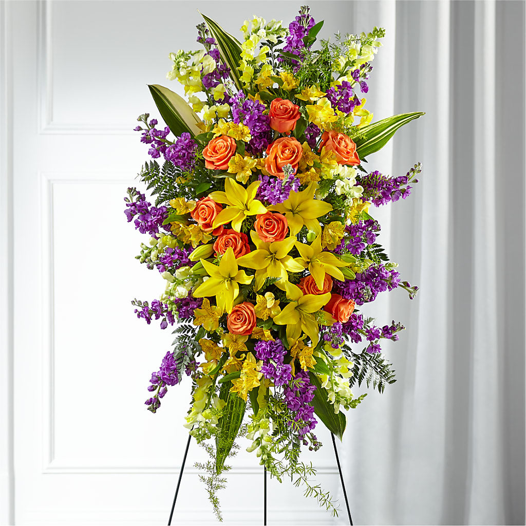 Thoughtful Prayers Standing Spray – The Love Bug Flowers, Timmins ON