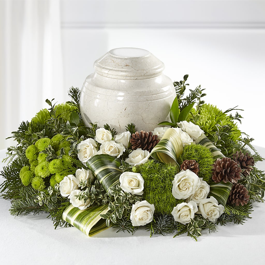 Precious Evergreen Cremation Adornment – The Love Bug Flowers, Timmins ON