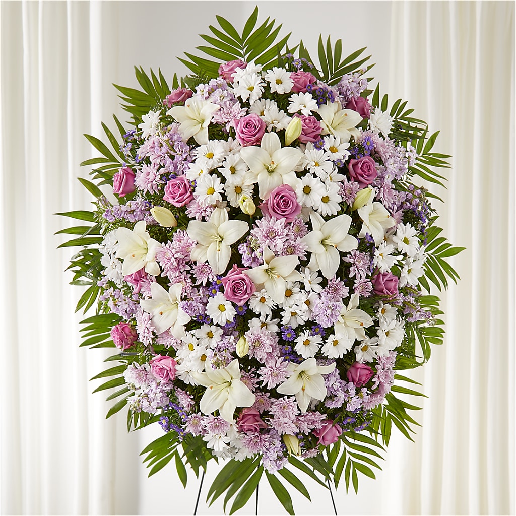 Surrounded by Love Standing Spray – The Love Bug Flowers, Timmins ON