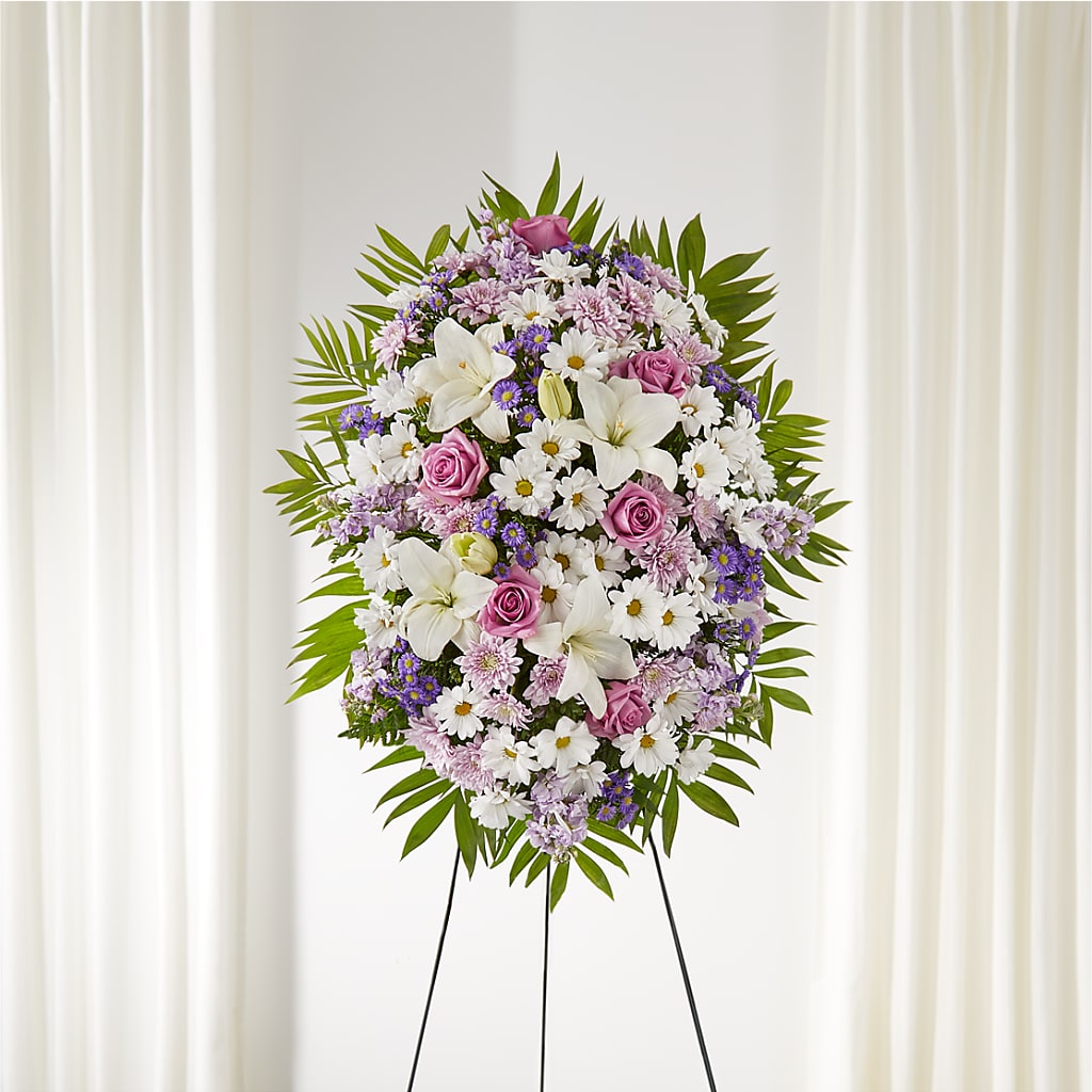 Surrounded by Love Standing Spray – The Love Bug Flowers, Timmins ON