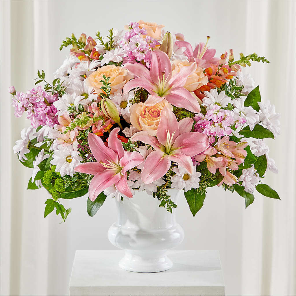 Heartfelt Gesture Urn Arrangement – The Love Bug Flowers, Timmins ON