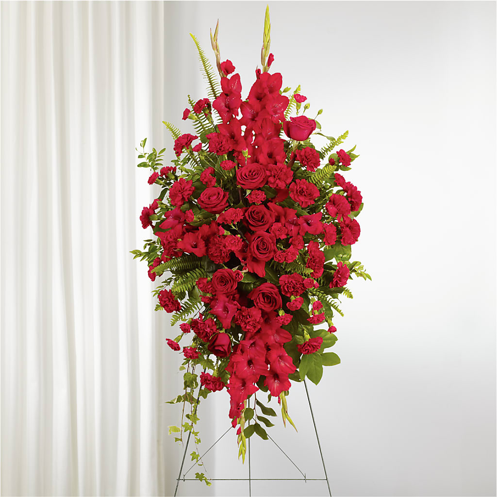 From the Heart Standing Spray – The Love Bug Flowers, Timmins ON