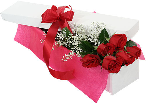 6 Roses Boxed