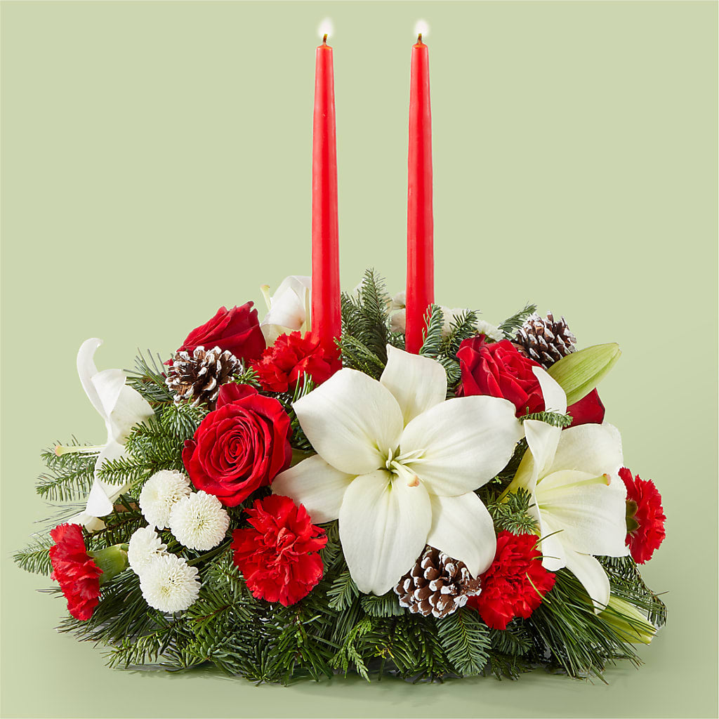 Seasonal Festivities Centerpiece – The Love Bug Flowers, Timmins ON