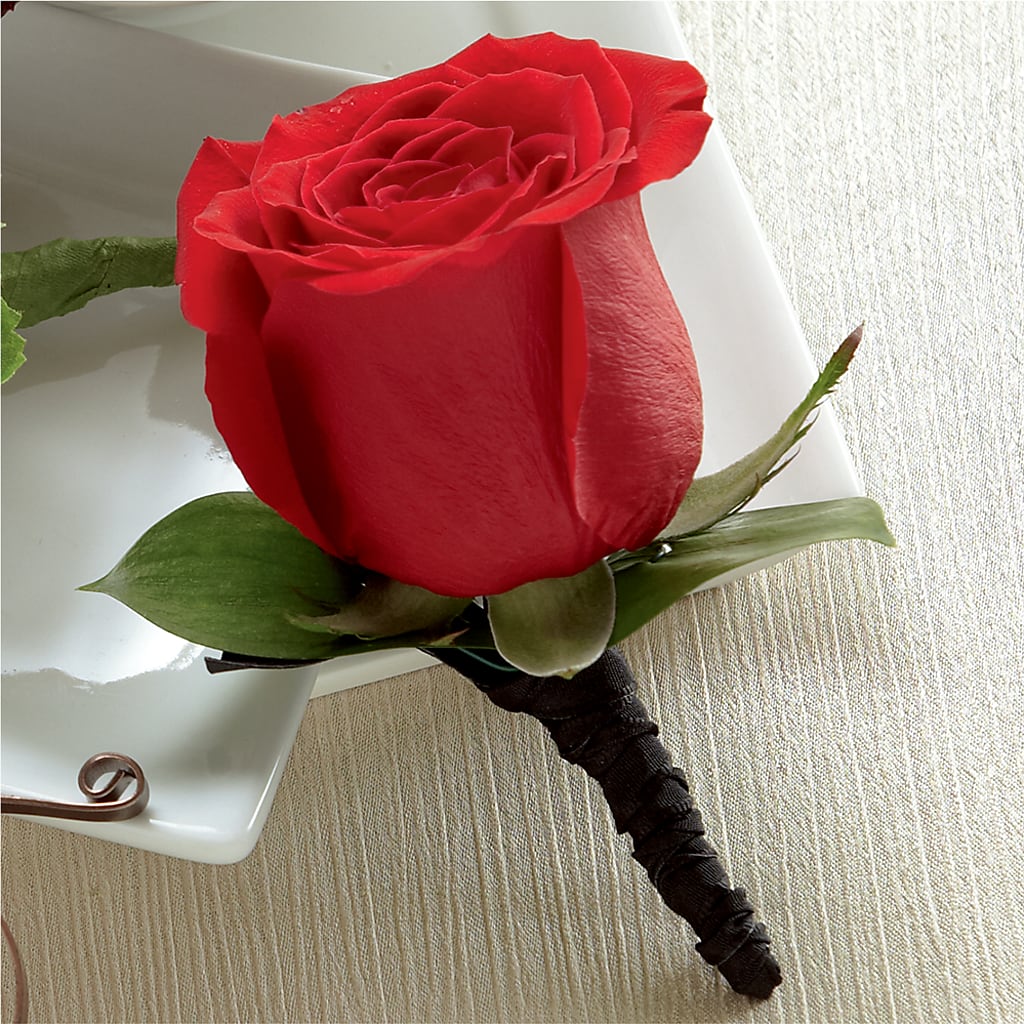 Red Rose Boutonniere – The Love Bug Flowers, Timmins ON