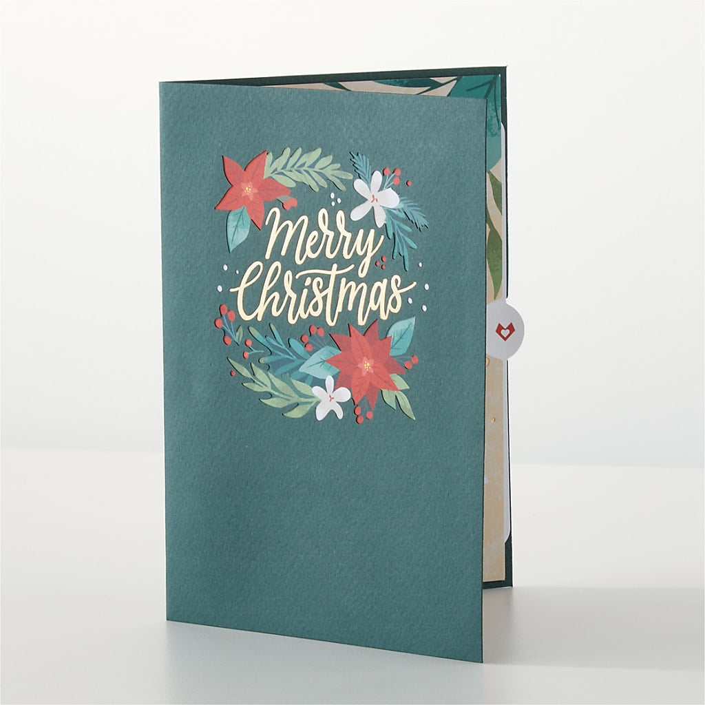 Happiest Holidays Poinsettia and Lovepop Card –  The Love Bug Flowers, Timmins ON