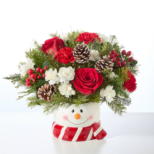 Jolly Snowman Bouquet –  The Love Bug Flowers, Timmins ON