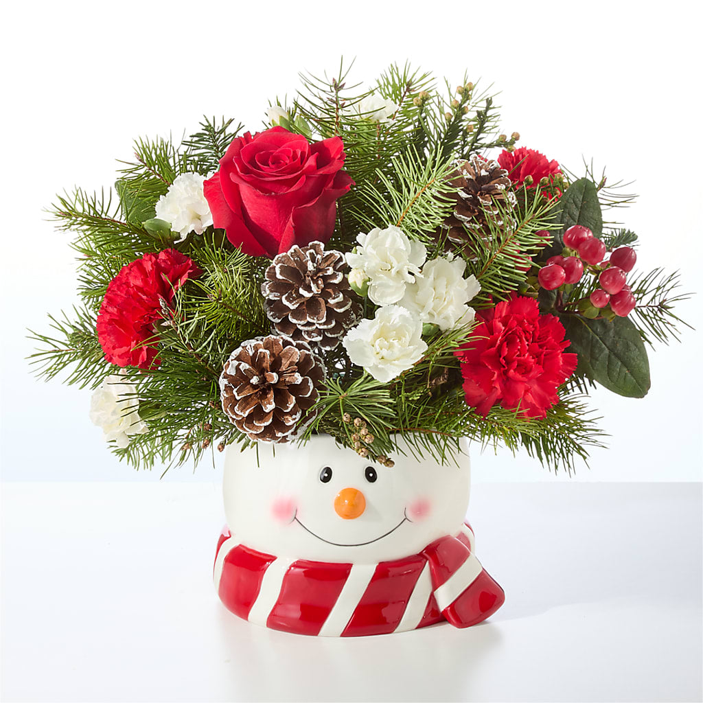 Jolly Snowman Bouquet –  The Love Bug Flowers, Timmins ON