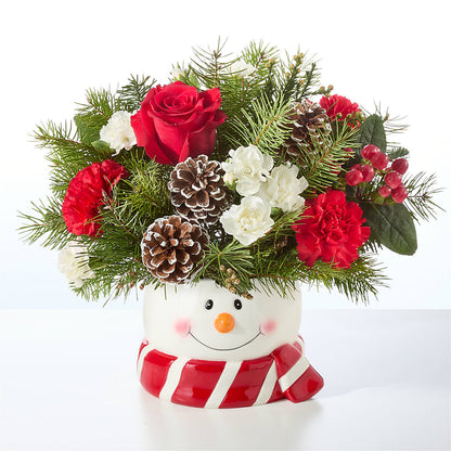 Jolly Snowman Bouquet –  The Love Bug Flowers, Timmins ON