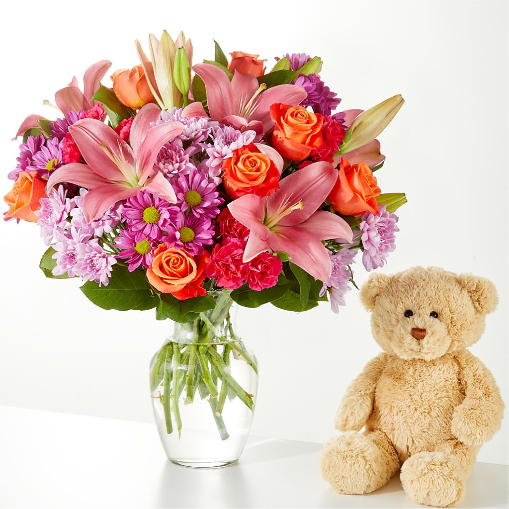 One and Only Bouquet and Bear Bundle –  The Love Bug Flowers, Timmins ON