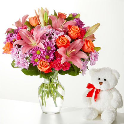 One and Only Bouquet and Bear Bundle –  The Love Bug Flowers, Timmins ON
