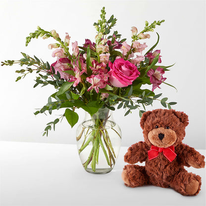 Happily Ever After Bouquet & Bear Set –  The Love Bug Flowers, Timmins ON