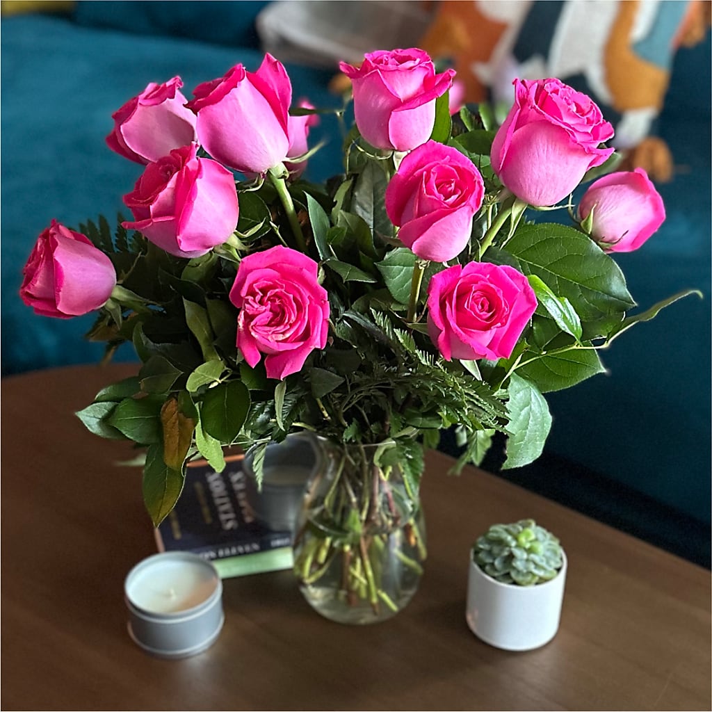 Long Stem Pink Rose Bouquet –  The Love Bug Flowers, Timmins ON