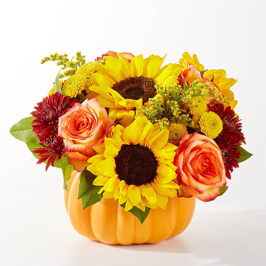 Golden Gourd Pumpkin Bouquet –  The Love Bug Flowers, Timmins ON
