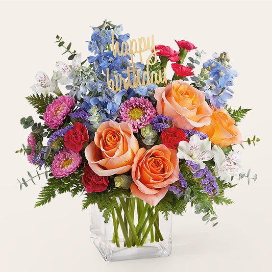 Birthday Bash Bouquet –  The Love Bug Flowers, Timmins ON