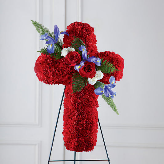 Faithful Hero Floral Cross –  The Love Bug Flowers, Timmins ON