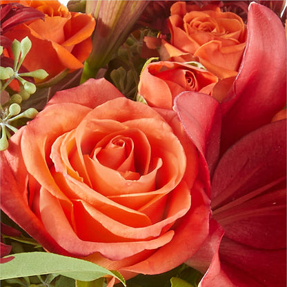 Crimson Leaves Bouquet –  The Love Bug Flowers, Timmins ON