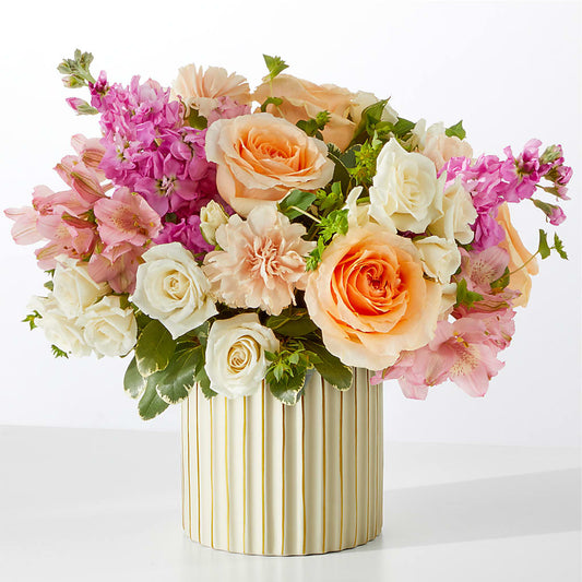 Paradise Bouquet with Ivory Vase –  The Love Bug Flowers, Timmins ON