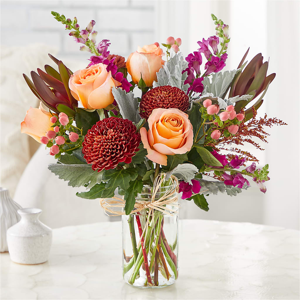 Moody Hues Bouquet –  The Love Bug Flowers, Timmins ON