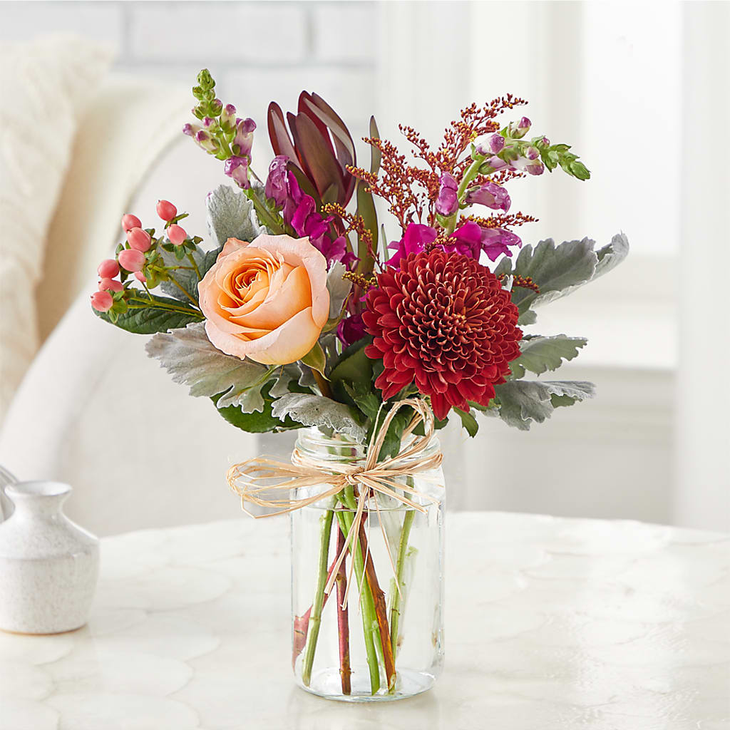 Moody Hues Bouquet –  The Love Bug Flowers, Timmins ON