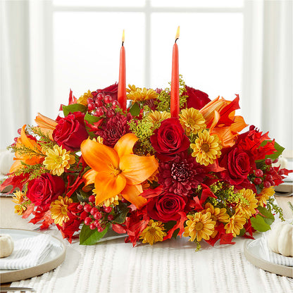 Autumn's Embrace Centerpiece –  The Love Bug Flowers, Timmins ON