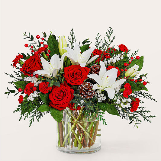 Best in Snow Bouquet –  The Love Bug Flowers, Timmins ON