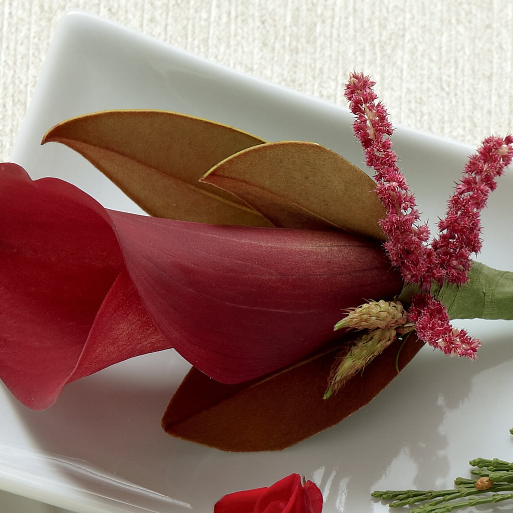 Red Calla Boutonniere